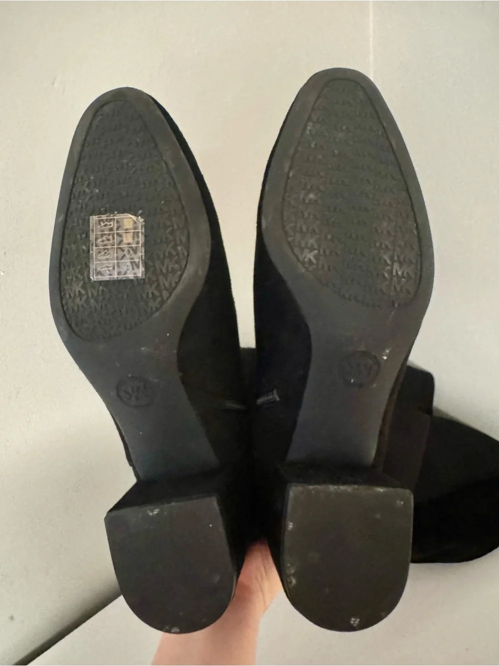 NWOT Michael Kors Braden Black Suede Knee High Block Heel Boots Sz 7